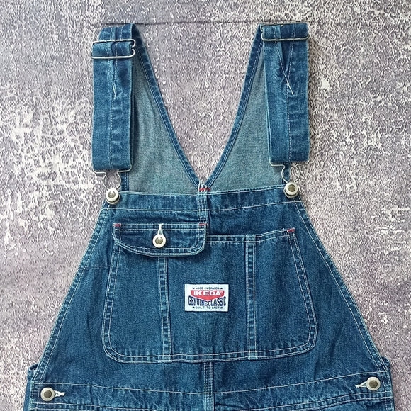 Vintage IKEDA Blue Denim Overalls Made In Canada