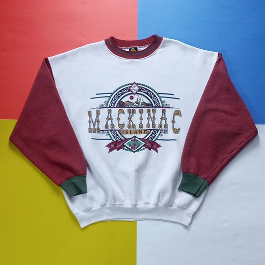 Vintage 1993 Mackinac Islands Graphic Crewneck Sweater