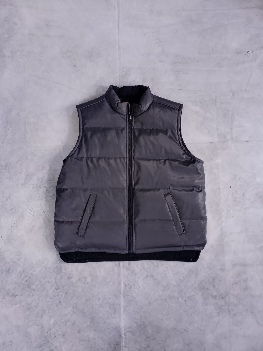 Vintage Down Black Quilted Puffer Vest