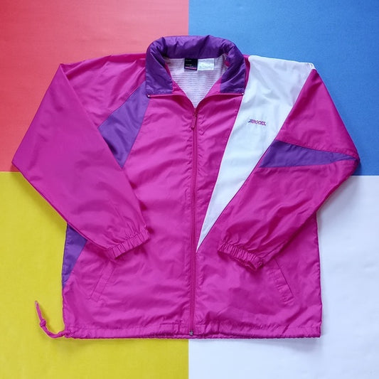 Vintage 90s Brooks Pink Purple Funk Windbreaker