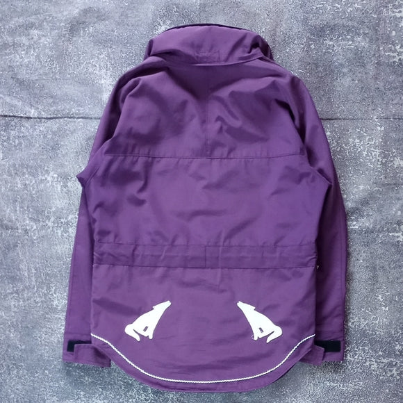 Vintage 90s Original Yukon Parka Howling Wolves Patches Purple Jacket UNISEX
