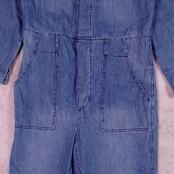 &Demin Blue Denim Jumpsuit Workwear