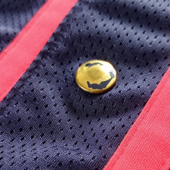Champion Navy and Red Button-Up Jersey Dress