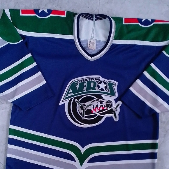 Vintage RARE IHL HOUSTON AEROS AUTHENTIC BAUER HOCKEY JERSEY
