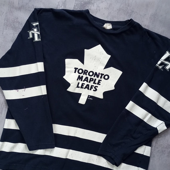 Vintage 90s Tie Domi Toronto Maple Leafs Jersey Long-Sleeve Shirt