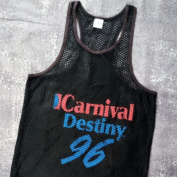 Vintage 1996 Carnival Destiny Cruise Mesh Tank Top UNISEX