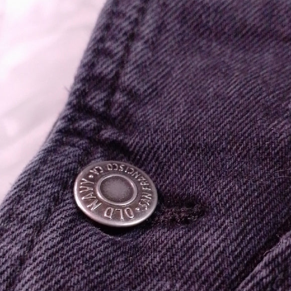 Stylish Modern Black Denim Overalls Workwear