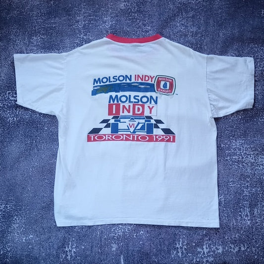 Vintage 1991 Molson INDY Toronto EVENT WORKER Single Stitch T-Shirt