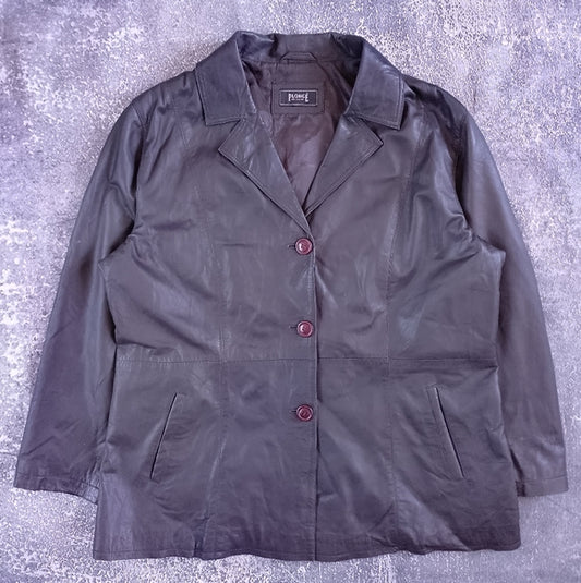 Vintage 90s Classic Style Black Leather SOFT