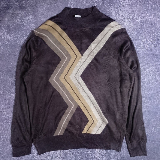 Vintage 90s Funky Pattern Wool Sweater