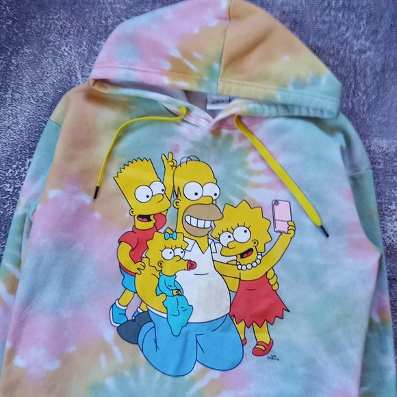 Modern The Simpsons Tie Dye Hoodie Sweater