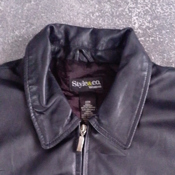 Vintage Leather Men's Midnight Jacket Style &amp; Co.