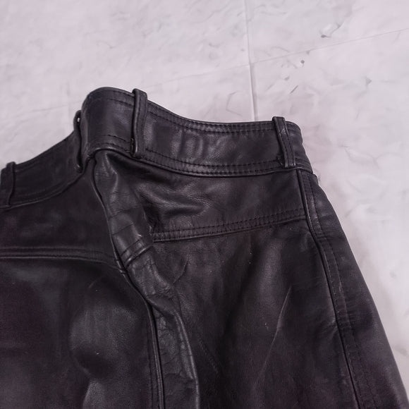 Vintage 80s Hein Gericke Black Leather Motorcycle Pants Biker