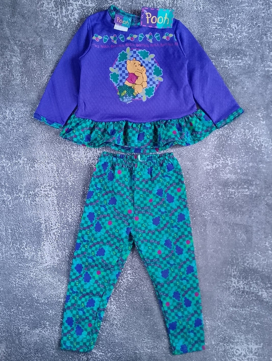 Vintage 90s Disney Winnie The Pooh Shirt Dress With Matching Pants NWT