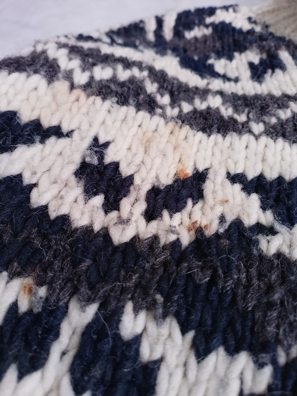 Vintage Artesanias Ishka Handmade Wool Sweater Cardigan