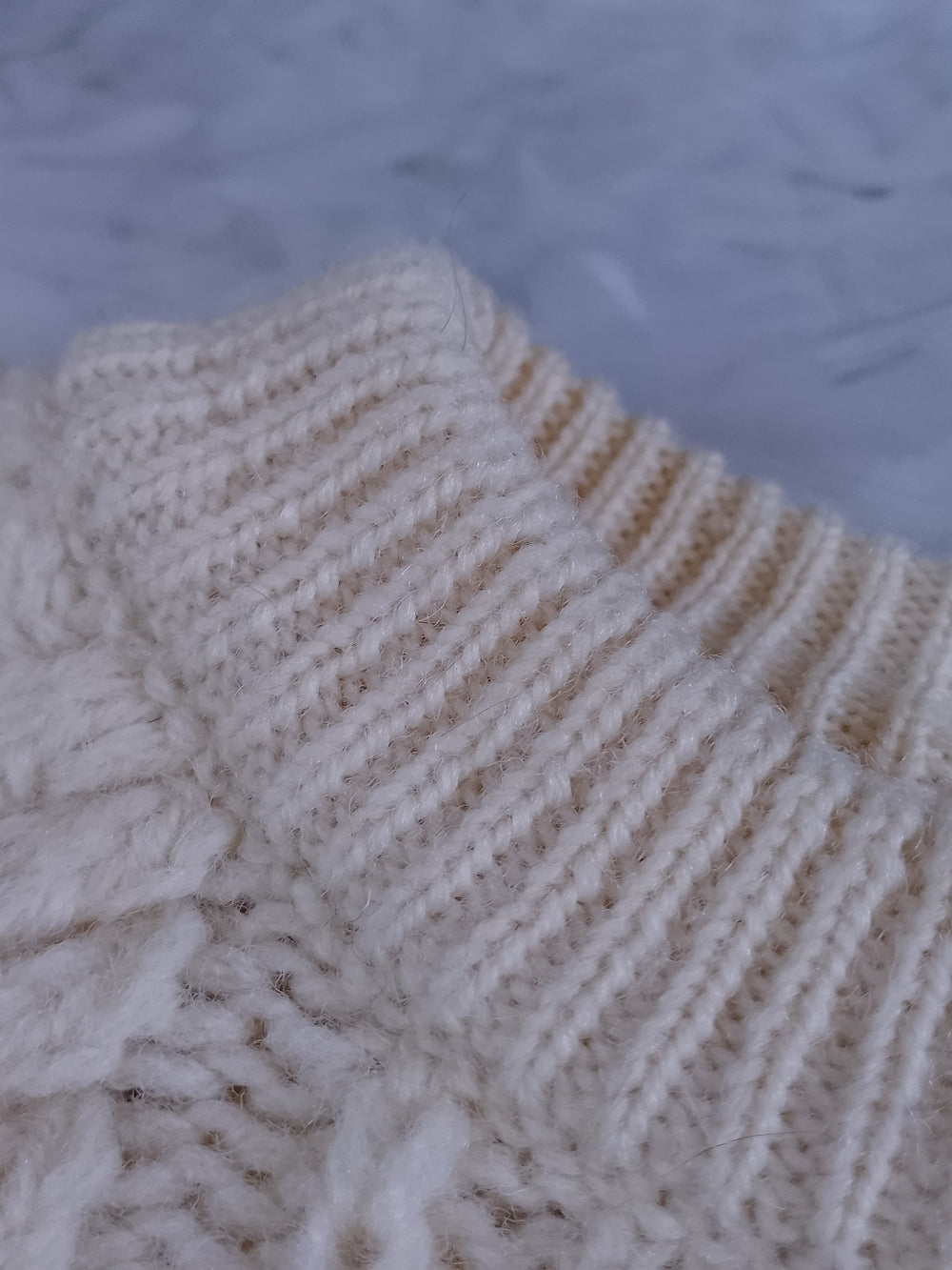 Vintage BROGUE Cream Cable Knit Sweater
