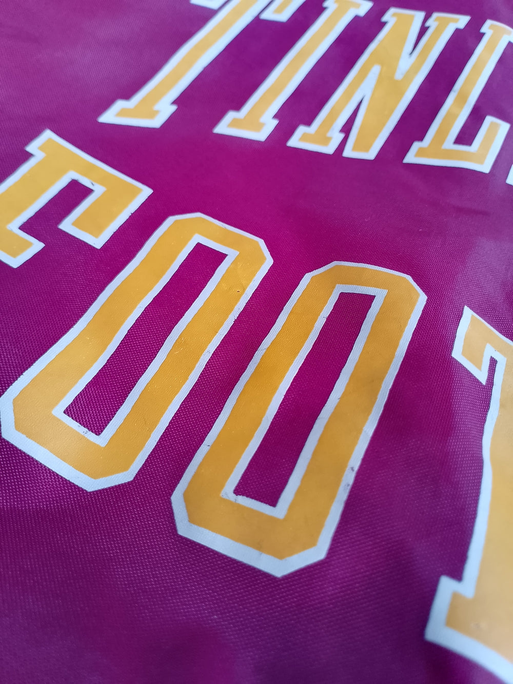 Vintage 90s MIKE Tinley Park Football Satin Jacket - Red with Gold Trim