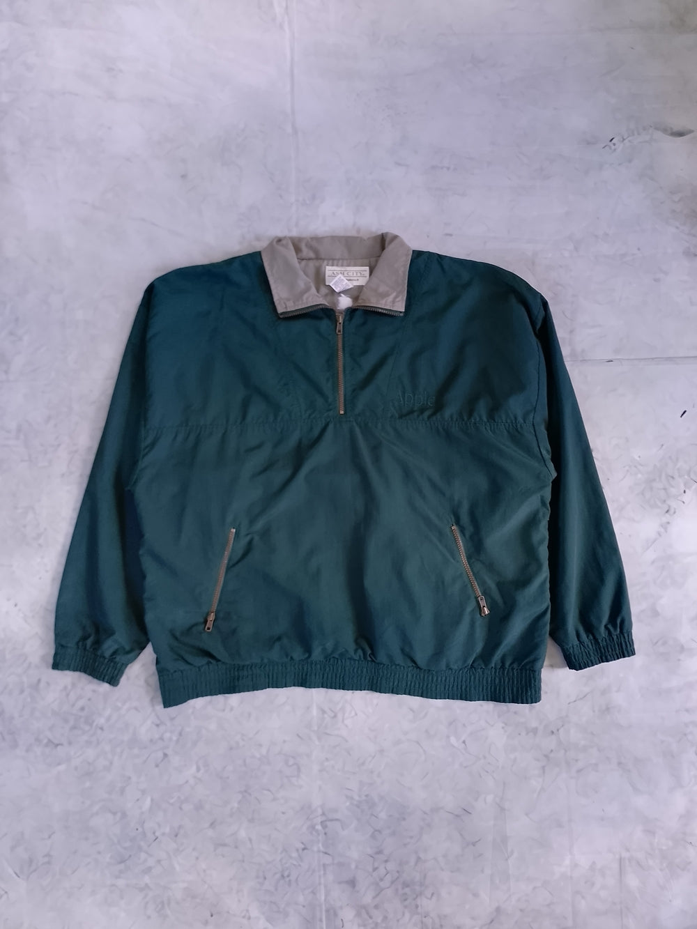 Vintage Apple Computer Think Different Logo Green Jacket