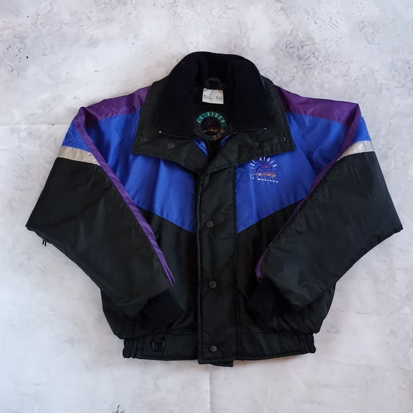 VINTAGE 1994 ICE RIDER BY MUSTANG COLOUR BLOCK WINTER JACKET