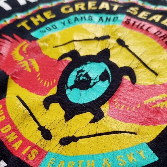 A TRIBE CALLED RED BAND T-SHIRT THE GREAT SEAL OF THE HALLUCI NATION