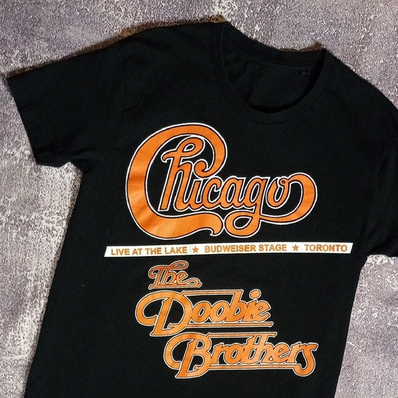 RARE CHICAGO x THE DOOBIE BROTHER LIVE AT THE LAKE TORONTO 2017 Band T-Shirt