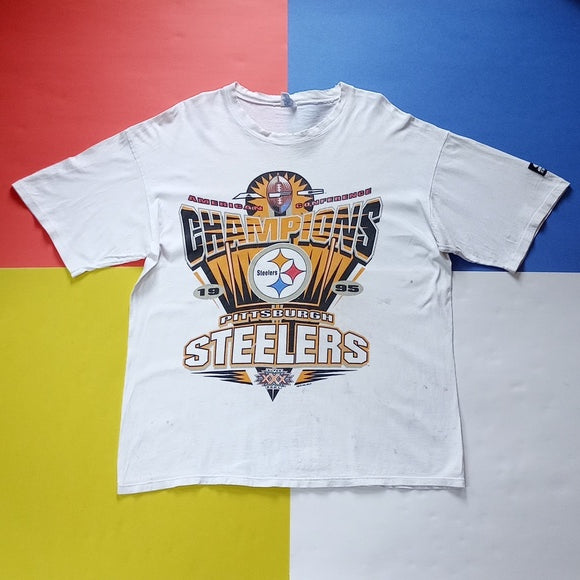 Vintage 1995 Starter NFL Pittsburgh Steelers Conference Champions T-Shirt