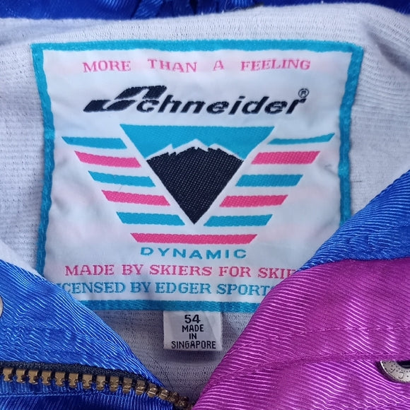 Vintage 80s 90s Schneider Blue/Purple Ski Jacket ENTRANT