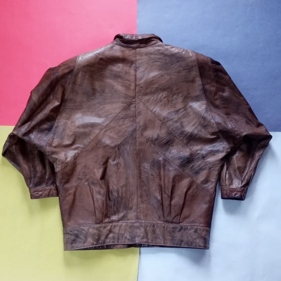 Vintage Afrika Kueros Argentinian Leather Jacket