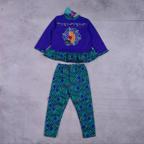 Vintage 90s Disney Winnie The Pooh Shirt Dress With Matching Pants NWT