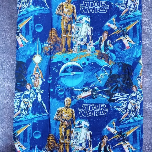 Vintage 1977 Star Wars Themed Blue Sleeping Bag