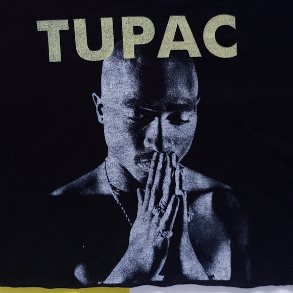 TUPAC Makaveli Praying Hands Graphic Crop Top Shirt