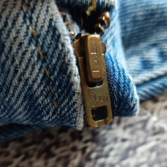 Vintage 1980s LEE Mom Denim Jeans Talon 42 Zipper