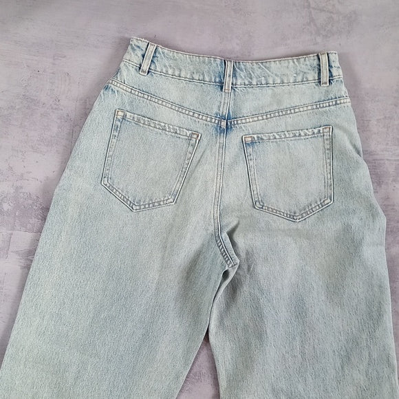 Garage Mom Baggy Denim Distressed Jeans