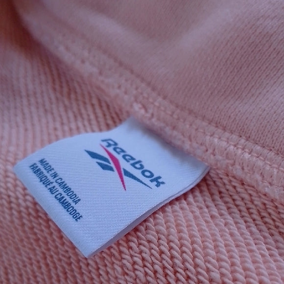 Reebok Women's Peach Hoodie Sweatshirt VINTAGE STYLE