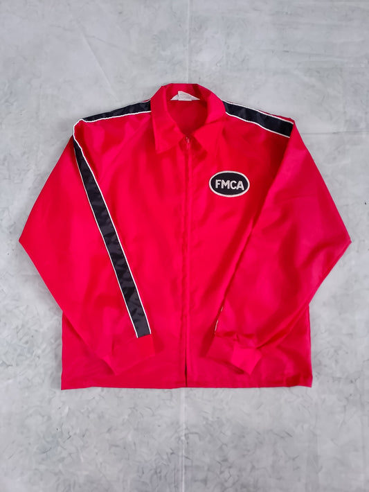 Vintage 80s FMCA Racing Stripe Jacket