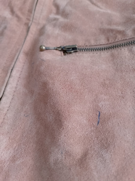 Vintage BUM Equipment Women's Tan Suede Zip Jacket