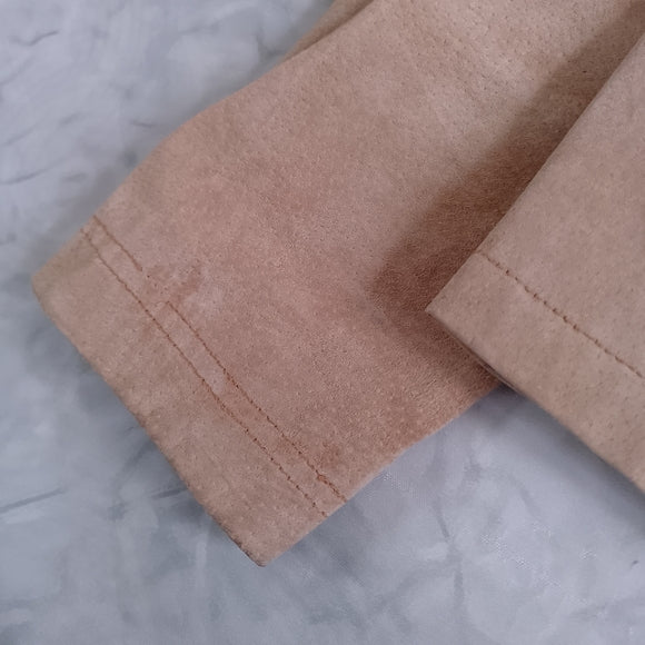 Suede Zip-Front Jacket in Tan Cleo Leather