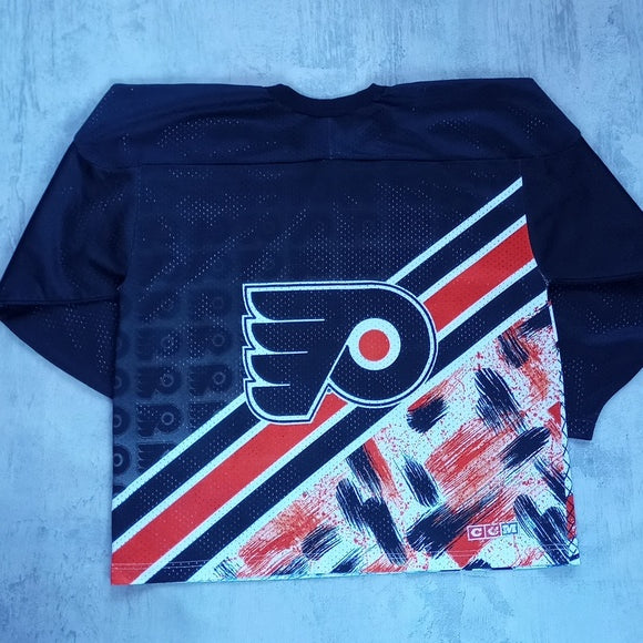 Vintage Philadelphia Flyers Hockey NHL Jersey Screen Print Rare CCM