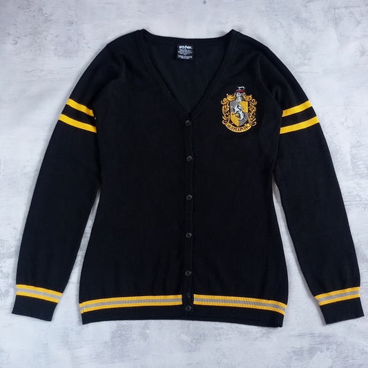 Harry Potter HUFFLEPUFF Crest Cardigan Sweater