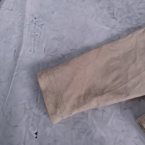 Women’s Beige Suede Trucker Jacket - NAF NAF