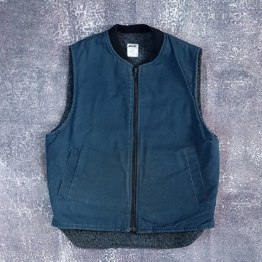 Vintage BIG BILL WORK WEAR Blue Fleece-Lined Vest