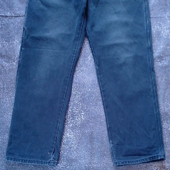 DICKIE BIG BAGGY LIGHT DISTRESSED DENIM JEANS FADED BLACK