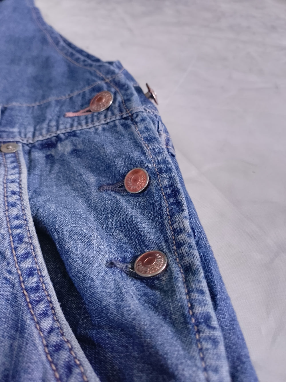 Denim Overalls LOOSE WAIST AND LEG BOYFRIEND Blue