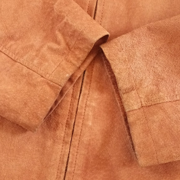 BRITCHES Leather Orange Jacket Zip-Up