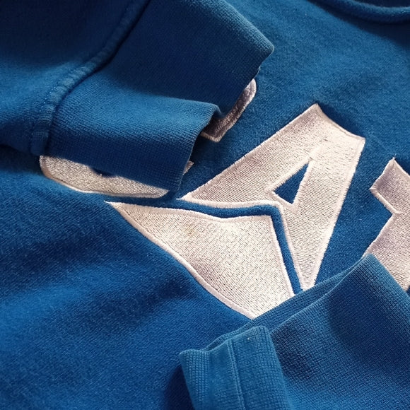 CAT CATERPILLAR Embroidered Blue Hoodie