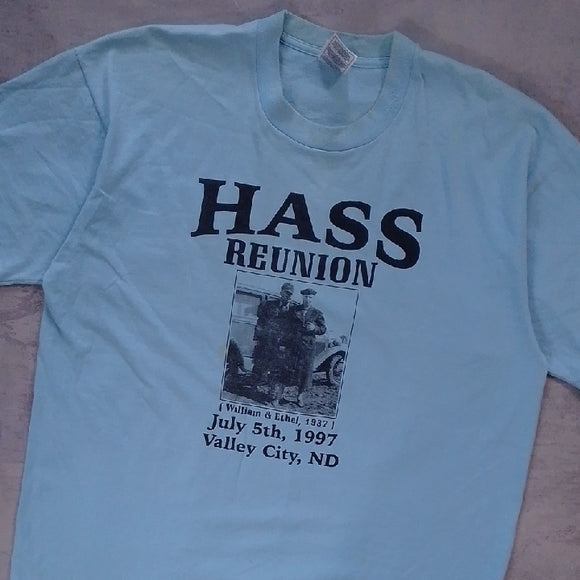 Vintage 1997 Hass Family Reunion T-Shirt – Valley City, ND – Single Stitch