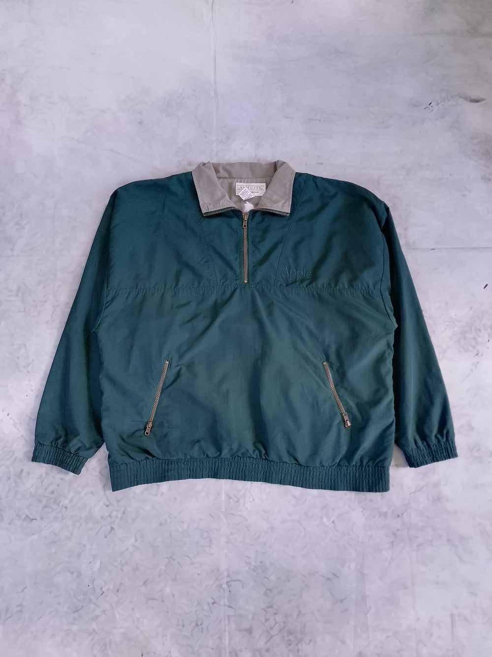 Vintage Apple Computer Think Different Logo Green Jacket
