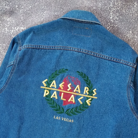Vintage 90s Caesars Palace Denim Jacket