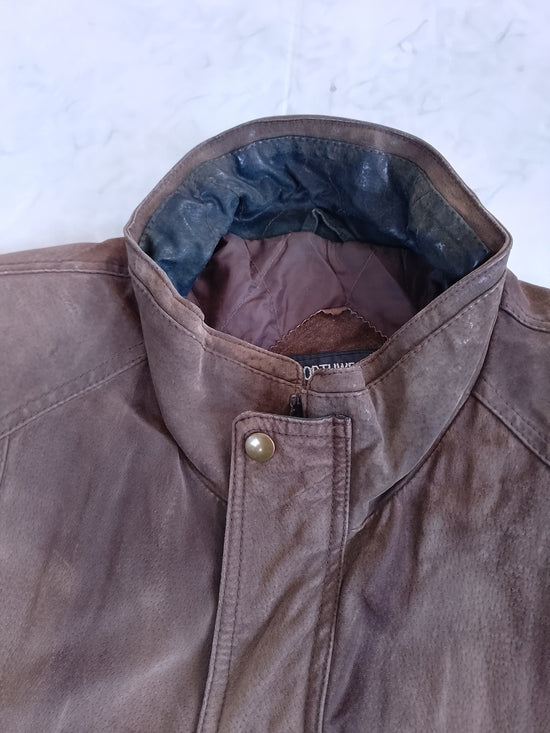 Vintage NORTHWEST TERRITORY Brown Suede Bomber Jacket