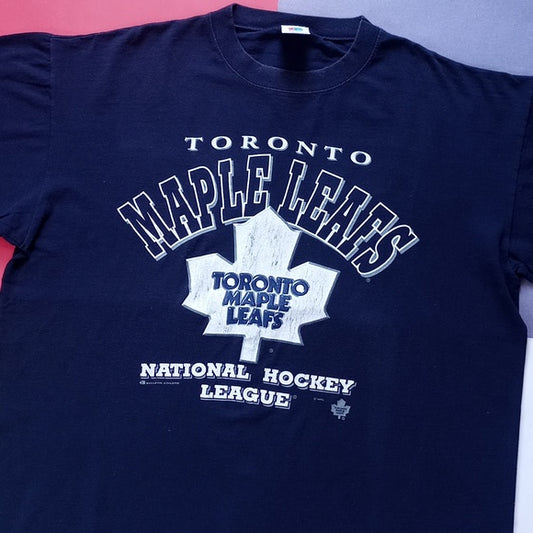 Vintage 1990s Toronto Maple Leafs NHL Graphic T-Shirt unisex